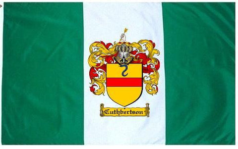 Cuthbertson family crest coat of arms flag