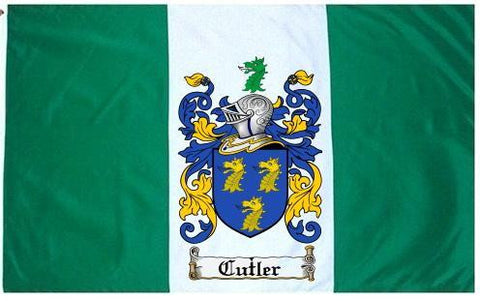 Cutler family crest coat of arms flag