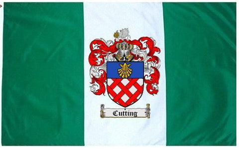 Cutting family crest coat of arms flag