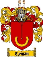 Cyman coat of arms family crest download