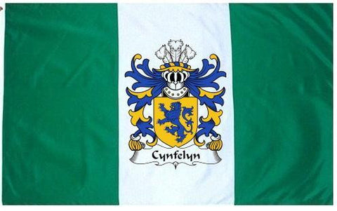 Cynfelyn family crest coat of arms flag