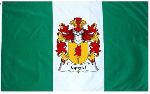 Cyngiel family crest coat of arms flag