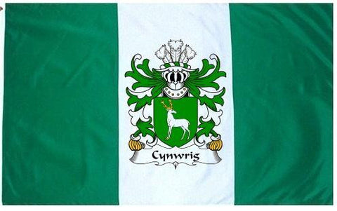 Cynwrig family crest coat of arms flag