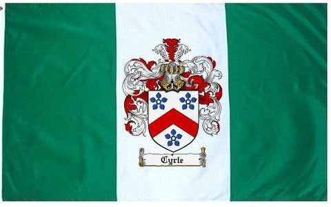 Cyrle family crest coat of arms flag