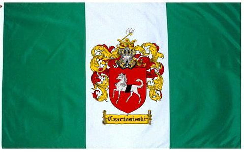 Czartosieski family crest coat of arms flag