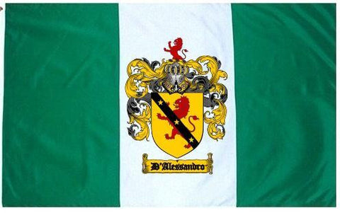 D'alessandro family crest coat of arms flag