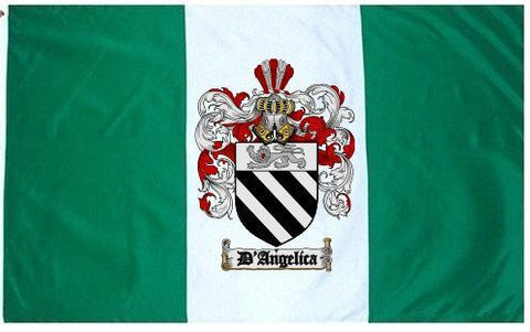 D'angelica family crest coat of arms flag