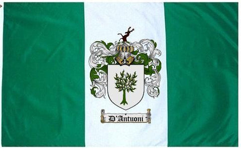 D'antuoni family crest coat of arms flag