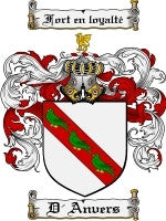 D'Anvers coat of arms family crest download