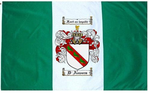 D'anvers family crest coat of arms flag
