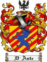 D'Aste coat of arms family crest download