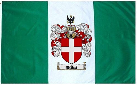 D'atri family crest coat of arms flag