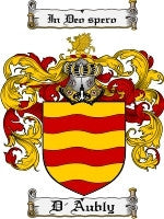 D'Aubly coat of arms family crest download