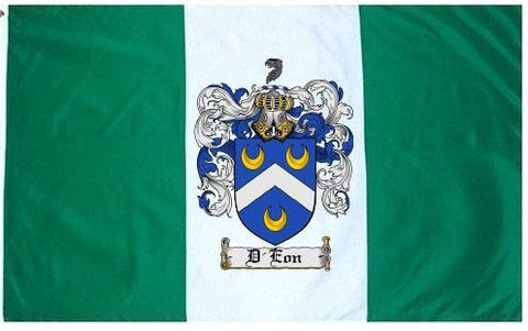D'eon family crest coat of arms flag