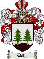 Dahl coat of arms family crest download