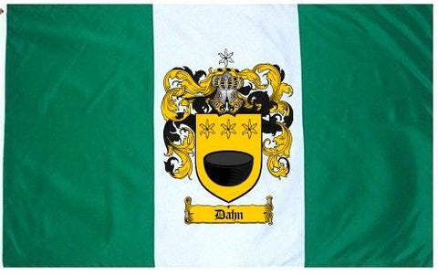 Dahn family crest coat of arms flag