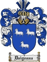 Daigneau coat of arms family crest download