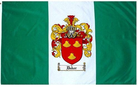 Daker family crest coat of arms flag
