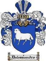 Dalessandro coat of arms family crest download