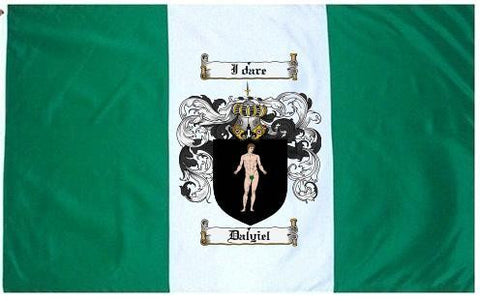 Dalyiel family crest coat of arms flag