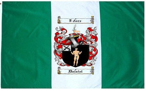Dalziel family crest coat of arms flag