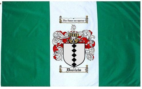 Daniels family crest coat of arms flag