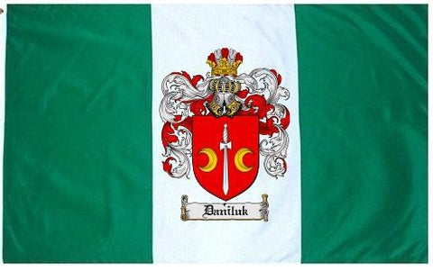 Daniluk family crest coat of arms flag
