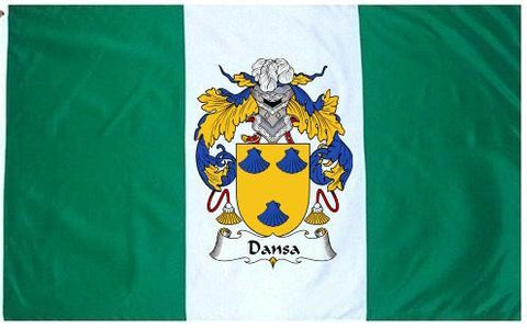 Dansa family crest coat of arms flag
