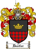 Dantier coat of arms family crest download