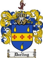 Durling Darling family crest coat of arms emailed to you within 24 hours ...