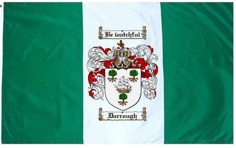 Darrough family crest coat of arms flag