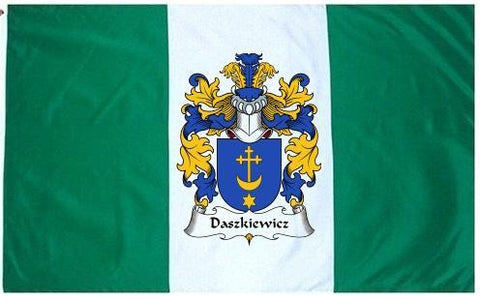 Daszkiewicz family crest coat of arms flag