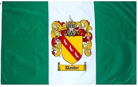 Dauber family crest coat of arms flag
