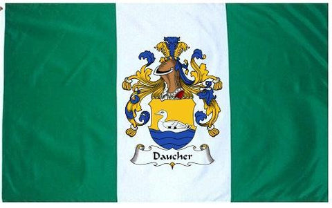 Daucher family crest coat of arms flag