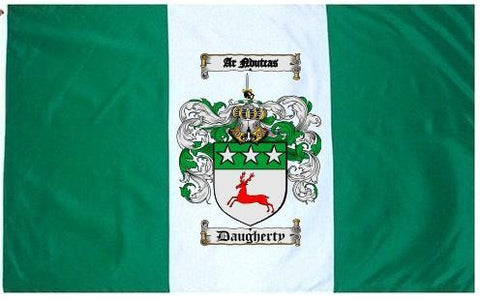 Daugherty family crest coat of arms flag