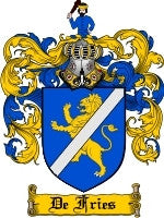 De Fries coat of arms family crest download