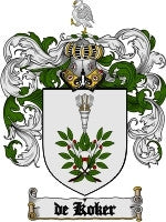 De'Koker coat of arms family crest download