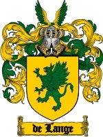 De'Lange coat of arms family crest download