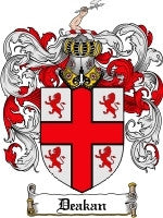 Deakan coat of arms family crest download