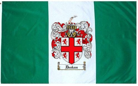 Deakan family crest coat of arms flag