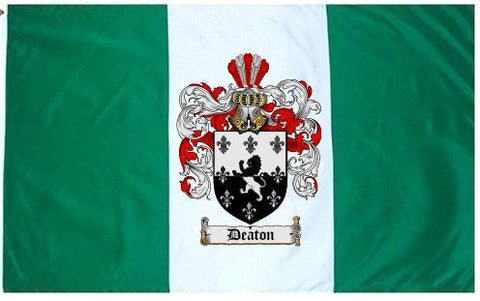 Deaton family crest coat of arms flag