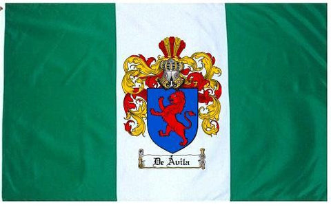 Deavila family crest coat of arms flag