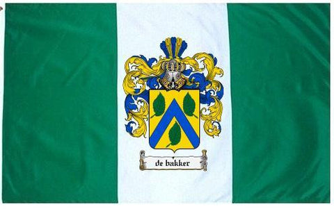 Debakker family crest coat of arms flag