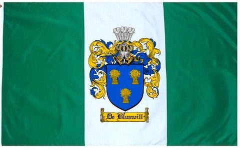 Deblunvill family crest coat of arms flag