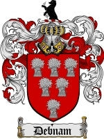 Debnam coat of arms family crest download