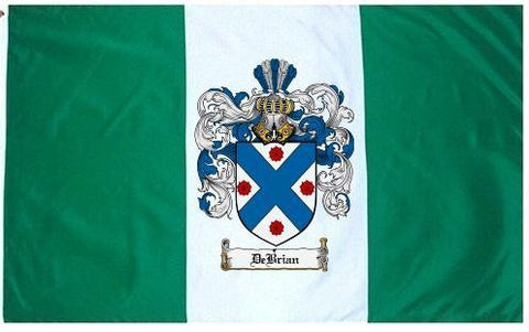 Debrian family crest coat of arms flag