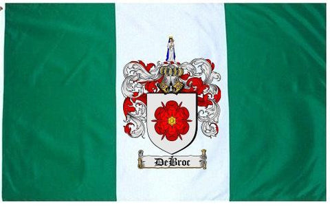 Debroc family crest coat of arms flag
