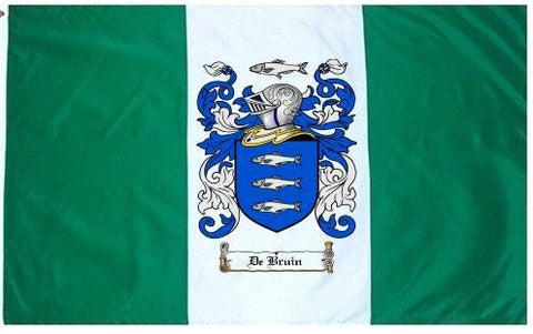 Debruin family crest coat of arms flag