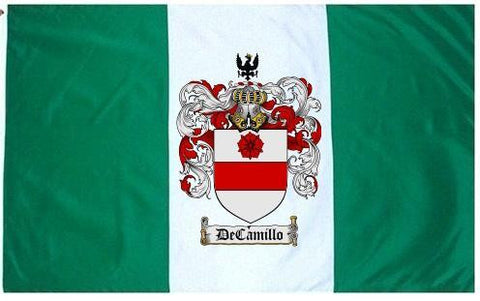 Decamillo family crest coat of arms flag