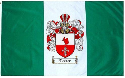 Decker family crest coat of arms flag